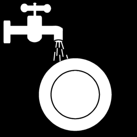 afspoelen bord
